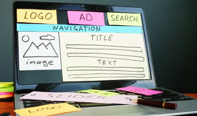 Layout-Konzept Business Website